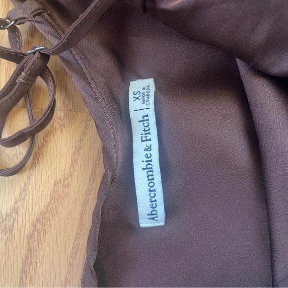 Abercrombie & Fitch Rich Brown Satin Dress - Picture 3 of 9